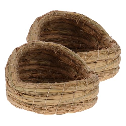 2pcs Woven Chicken Nesting Box Pad for Breeding Straw Woven Chicken Laying Coop