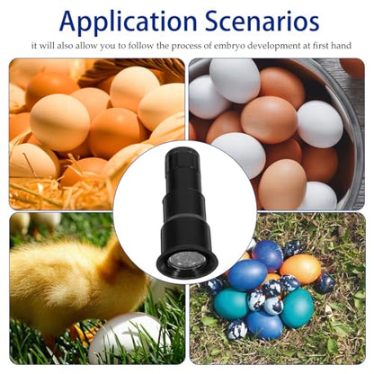 Yardwe Professional Candler Light Led Incubator Detector for Fertilization Check and Development Monitoring Portable Handheld Design