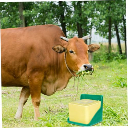 Happyyami 2pcs Salt Block Feeder Holder for Livestock Farm Salt Fodder Feeder Lid for Horse Goat Sheep