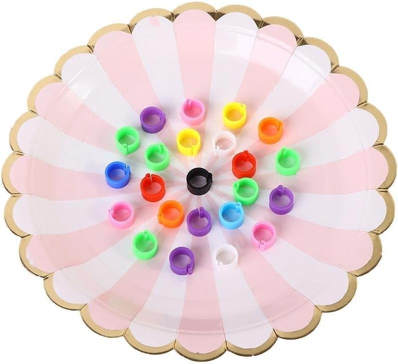 100 Pcs 8 MM Multicolor Poultry Leg Rings, 10 Colors Poultry Foot Rings Bird Identification Leg Bands Clip-on Rings for Birds, Ducks and Chickens Diameter, Poultry Feeding Equipment