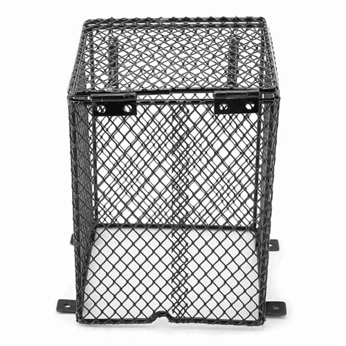 ZJchao Heat Lamp Fixture, Reptile Heat Lamp Fixture Pet Reptile Cover Lizard Cage Mesh Cover Light Bulb Heating Lampshade (Circle) (Circle) (Quadrate 2.3in)
