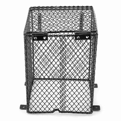 ZJchao Heat Lamp Fixture, Reptile Heat Lamp Fixture Pet Reptile Cover Lizard Cage Mesh Cover Light Bulb Heating Lampshade (Circle) (Circle) (Quadrate 2.3in)