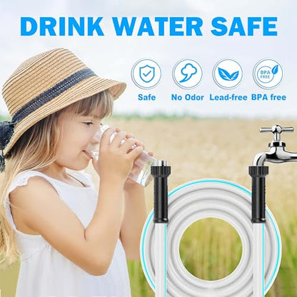 RV Water Hose, 5/8" Premium RV Drinking Water Hose for RV, Camping, Marine, Trailer and Truck, BPA Free, Anti-Kink and Leak-Free, Drinking Water Safe (White, 150FT) - color: White, size: 150FT