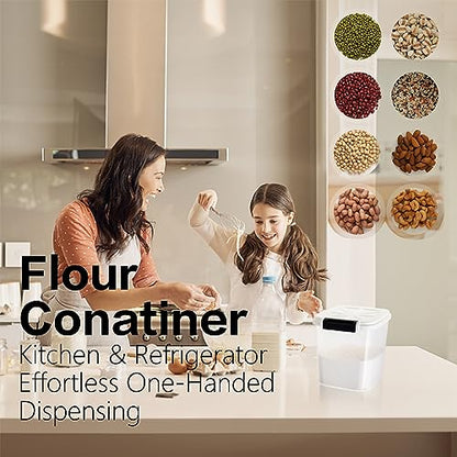 Flour Container - Rice Dispenser 10lbs/5kg/5.3qt Food Cereal Container Bins with Measuring Cup for Household Pantry Organization (10lbs) - color: 5KG