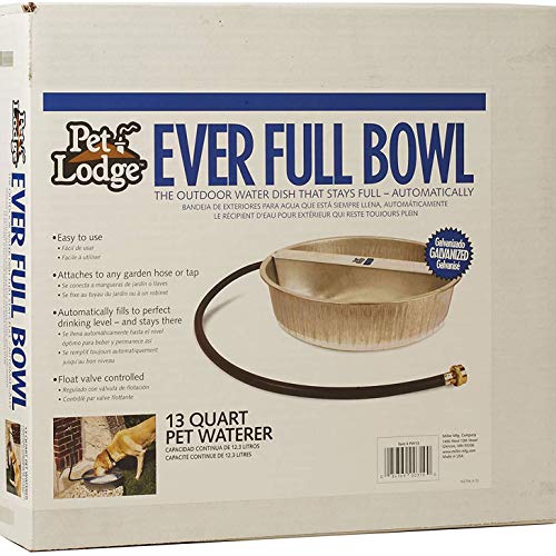 Little Giant PW13 13-Quart Capacity Rust Resistant Galvanized Steel Ever Full Pet Water Bowl Dish Attachable to Standard Hose (3 Pack) - size: 3