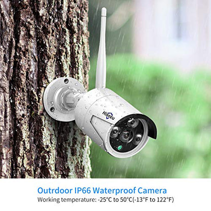 Hiseeu 2K Wireless Security Camera System, 10CH NVR Kit,8Pcs 3MP WiFi Surveillance Cameras for Home Indoor/Outdoor Use,Night Vision,Waterproof, Motion Detection, 3TB Hard Drive and DC Power Included - color: White-5