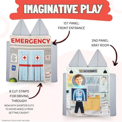 Couch Swag Play Panel for Childrens Foam Sofa Kids Couch (Hospital) - style: Hospital