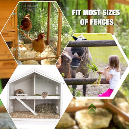 Tatuo Hardware Cloth 1/2 Inch 72in x 100ft Hot Dip Galvanized After Welded Cage Mesh Rolls 21 Gauge Metal Chicken Wire Roll Wire Fencing Poultry Netting for Raised Garden Rodent Animals - color: Silver, size: 72in X 100ft