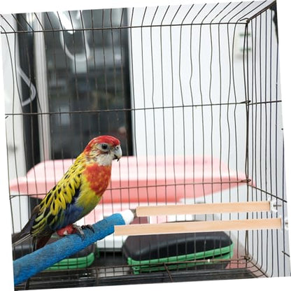 BESPORTBLE Bird Perches for Parrots and Parakeets 4pcs Wooden Bird Cage Perch Stand Accessories Non-Slip Grip for Medium Chickens