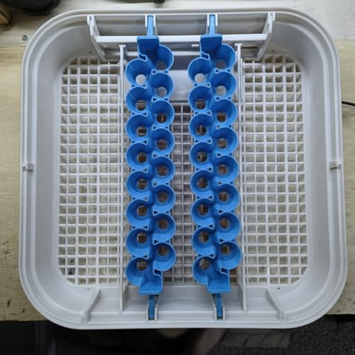 Egg Basket for Maticoopx 30 & Kufika 24 Incubator, 3D Printed Hatching Basket Replacement, Durable Egg Holder Tray for Chicken, Quail & Poultry Incubation (Blue, 2 Jumbo S Baskets) - color: Blue, size: 2 Jumbo S Baskets