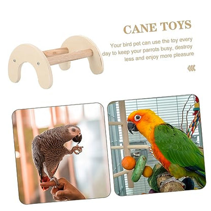 WOONEKY Bird Perch Wooden Stand for Chickens and Parrots Entertainment Roosting Platform for Bird Cage Supplies and Training Easy to Install Simple Design