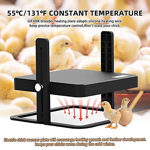 Chick Brooder Heating Plate, Brooder Heater for Chicks and Ducklings with Adjustable Height,Warms Up to 15 Chicks