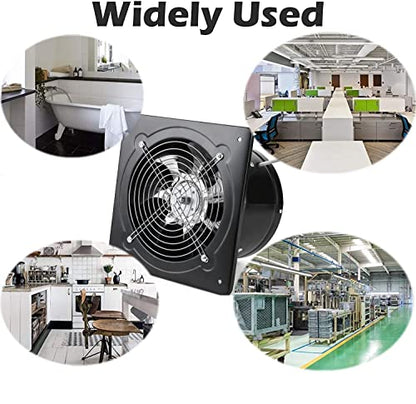 Nalle 8 inch Exhaust Fan Through Wall Extractor Exhaust Ventilation Fan 110V Exhaust Smoke Fan Ventilation for Kitchen, Bathroom,laundry room,Toilets, Garage, Shopping Mall and Office (500 CFM/White) - size: 8 Inch / 500 CFM / White