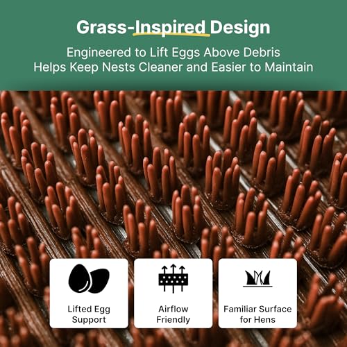 HenGear Chicken Nesting Pads, Astroturf NXT v5.2 Nesting Pads for Chicken Coop, Washable and Reusable Bedding for Clean Egg Collection, Comfortable Laying Surface for Chicken Nesting Boxes, Large - size: Large