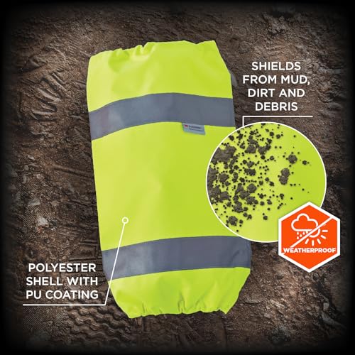 Ergodyne GloWear 8008 High Visibility Reflective Leg Gaiters, Lime - color: Lime