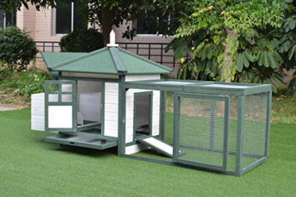 Raised Chicken Coop with Tray - Easy to Assemble Backyard Coop for Beginners - Great for Rabbits, Chickens, and Other Small Pets