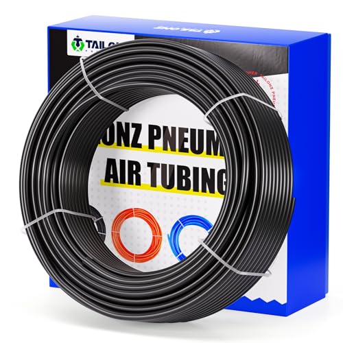 TAILONZ PNEUMATIC Air Line DOT 1/2 inch od Black Pneumatic Nylon Tube 200ft (60 Meter) Air Brake Tubing Nylon Hose - color: Black-Nylon, size: 1/2'' OD/200ft/60m
