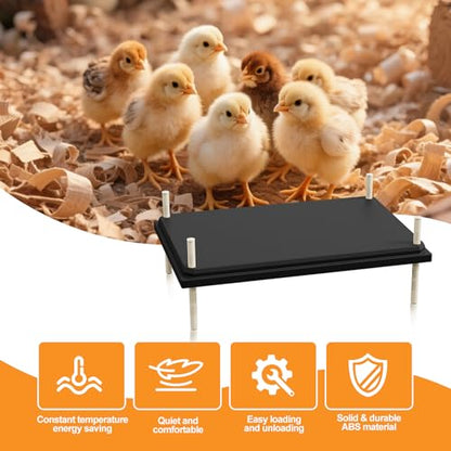 ZIDA Chick Brooders Heating Plate - 16 x 24 Inch Height and Angle Adjustable, Constant Temperature Setting 80w Brooder Heat Plate, Can Heat 50 Chicks, Low Decibel, Energy Saving and Safer