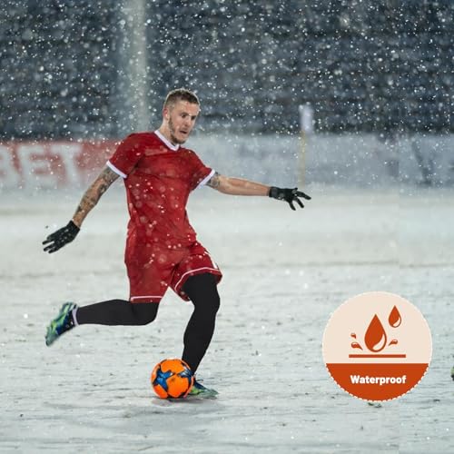 Cutecrop 2 Pairs Waterproof Fleece Thermal Winter Leg Sleeves Waterproof Cycling Compression Leg Warmers Long Knee Sleeve for Men Women Ski Walking Running Sport Basketball Football