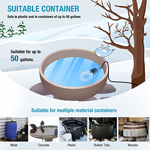 500W Chicken Waterer Heater, Aluminum Utility De-Icer for Farm & Livestock, Non-Conductive and Anti-Rust Heated Chicken Waterer, Bird Bath Heater Livestock Water Heater for Multiple Using - size: 500-Watt
