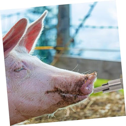 Toyvian Heavy-Duty Stainless Steel Pig Waterer Nozzle Anti-Splash Automatic Nipple Drinker for Livestock Durable Water Dispenser for Pigs Sows and Piglets Easy to Install Clean