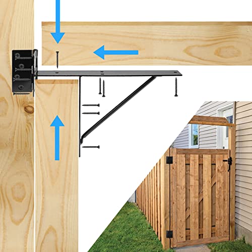 Heavy Duty Fence Gate Kit Gate Hardware No Sag Kit 2x4s Adjustable for Wooden Fence Gate Windows Shed Doors - size: 1 Set