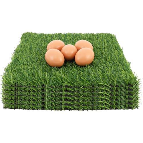 6 Pack Chicken Nesting Box Pads - Nesting Pads for Accessories, 12"x 12" Washable Reusable Chicken Nest Liners for Laying Eggs, Chicken Supplies (Green) - color: Green