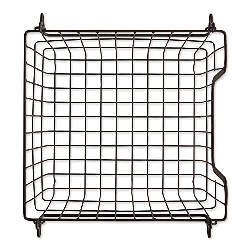 DII Metal Wire Mesh Stackable Utility Storage Bin, Small, 11x11x6", Black - color: Black, size: 11 x 11 x 6 inches