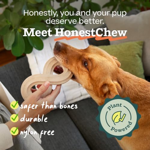 WOOF HonestChew Dog Toy Infinity - Durable Dog Chews - Made with Natural, Plant-Based Ingredients - Splinter-Resistant - Safer Than Dog Bones - Medium - size: Medium