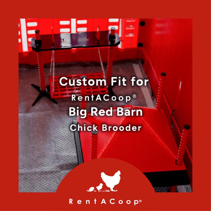 RentACoop Hatchling Liners for Big Red Barn Pack of 12 - Odor-Control Chick Brooder Pads - Absorbent, Leakproof Bedding for Baby Chicks, Ducklings, and More (Big Red Barn Pack of 12)