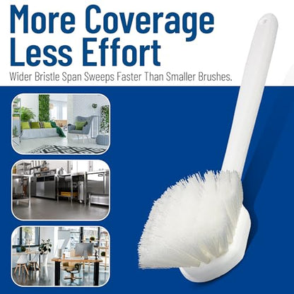 CFS 36620L00 Flo-Pac Plastic Handle Utility Scrub Brush, Nylon Bristles, 20" Length, 2" Bristle Trim, White, 1 Count