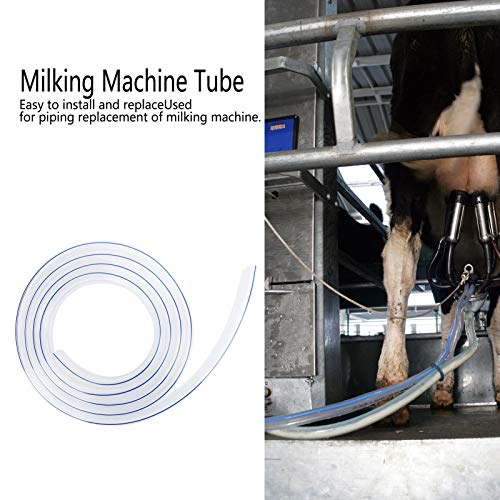 Milking Machine Tube, G1/8 3 Meter Transparent Milker Tube Food Grade Hose Milking Machine Accessories for Milking Cattle and Sheep