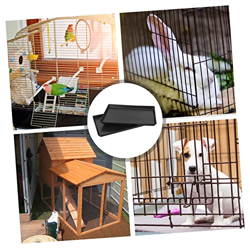 BESPORTBLE 2pcs Dog Crate Tray for Parakeet and Small Pets Potty Pan for Bunny Cage and Cat Litter Easy- Non-Leak Design - size: 46x30cm