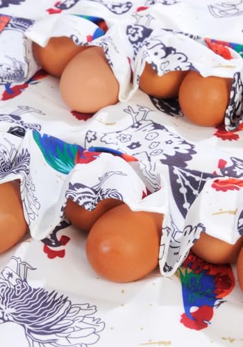 Sefiron Chicken Egg Collecting Apron,12 Deep Pockets for Hense,Duck,Goose Eggs - color: White Dot
