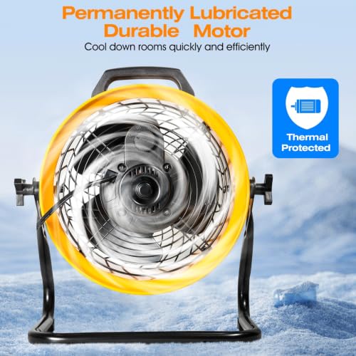 iLiving 12 in. Low Noise Turbo Fan 1139 CFM 3-Speed Portable Air Circulator for Shop, Office, Greenhouse, Home and Warehouse - size: 12-Inch