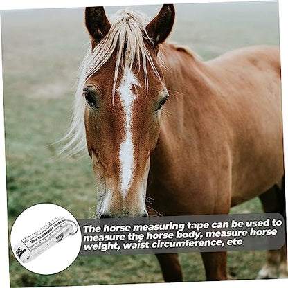 Kisangel Horse Measuring Tape for Livestock Reusable Tape Measure Tool for Accurate Horse Weight and Height Measurement Tear-Resistant Dual-Sided Markings Portable for Farm Use
