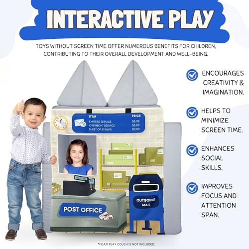 Couch Swag Play Panel for Childrens Foam Sofa Kids Couch (Post Office) - style: Post Office