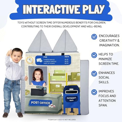 Couch Swag Play Panel for Childrens Foam Sofa Kids Couch (Post Office) - style: Post Office