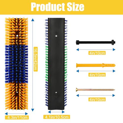 Livestock Scratch Brush, 4-Pack for Horse Grooming, Help Stay Comfortable on the Back of Livestock Cattle Scratch for Goat, Cow, Sheep, Pig and Other Animals