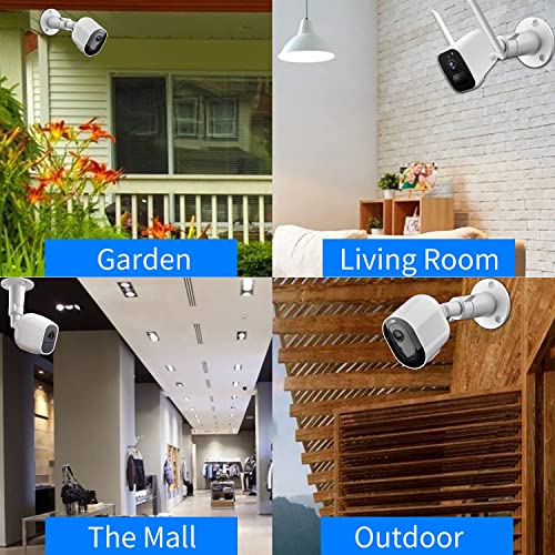 Security Camera Universal Mounting Bracket,Adjustable Indoor/Outdoor Security Wall Metal Bracket, Compatible with Arlo Pro/Pro 2/Pro 3/Pro 4/Ultra/Ultra 2, & with Ring Stick Up Cam Battery (4 Pack) - size: 4 Count (Pack of 1)