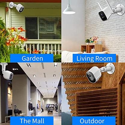 Security Camera Universal Mounting Bracket,Adjustable Indoor/Outdoor Security Wall Metal Bracket, Compatible with Arlo Pro/Pro 2/Pro 3/Pro 4/Ultra/Ultra 2, & with Ring Stick Up Cam Battery (4 Pack) - size: 4 Count (Pack of 1)