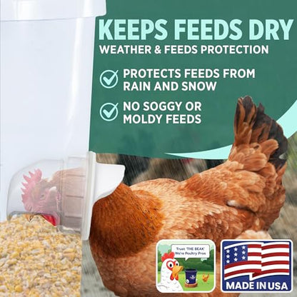 The Original Poultry Pro DIY Chicken Feeder Kit - As seen on Shark Tank, 3 Ports, Waterproof Seal Bushings & Hole Saw, Poultry Feed, Use for Buckets, Barrels, Bins & Troughs (Bucket Not Included) - style: Original Feeder 3 Pack
