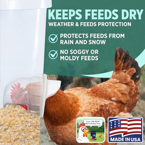 The Original Poultry Pro DIY Chicken Feeder Kit - As seen on Shark Tank, 3 Ports, Waterproof Seal Bushings & Hole Saw, Poultry Feed, Use for Buckets, Barrels, Bins & Troughs (Bucket Not Included) - style: Original Feeder 3 Pack