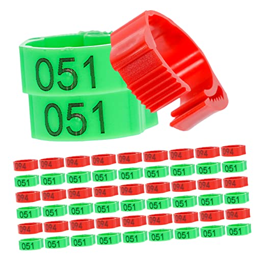 Totority 200pcs Poultry Feet Rings Colorful Chicken Leg Bands Sturdy Identification Tags for Chickens Ducks and Geese