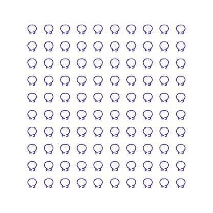 Omabeta 100PCS Reusable 8mm Pigeons Identification Leg Rings for Easy Dovecot Management and Marking, Lightweight Plastic Bands for Poultry Supplies (Purple) - color: Purple