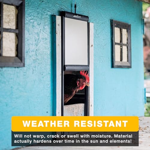 ChickenGuard Self-Locking Predator-Proof Chicken Coop Door for Hen-House, Chicken Run, Poultry Habitat Accessories (Pop Hole Door only – No Motor)