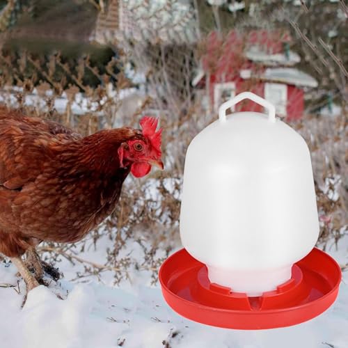 Large Chicken Waterer, 15L Heavy Duty Hanging Large Capacity Baby Chick Waterer,Plastic Durable No Spill Chicken Water Dispenser for Quail Ducks Turkeys Ducklings Baby Chicks Chickens