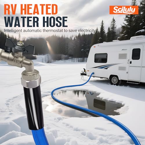 75FT Heated Water Hose for RV, Freeze Protection to -45°F, Lead-Free & BPA-Free, Safe Hose for Campers, Gardening, Livestock, Home Use - size: 75ft