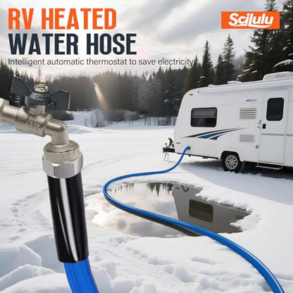 100FT Heated Water Hose for RV, Freeze Protection to -45°F, Lead-Free & BPA-Free, Safe Hose for Campers, Gardening, Livestock, Home Use - size: 100ft