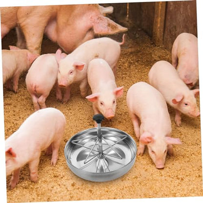 MERRYHAPY Stainless Steel Pig Feeder Large Capacity Goat Feeder Livestock Water Troughs